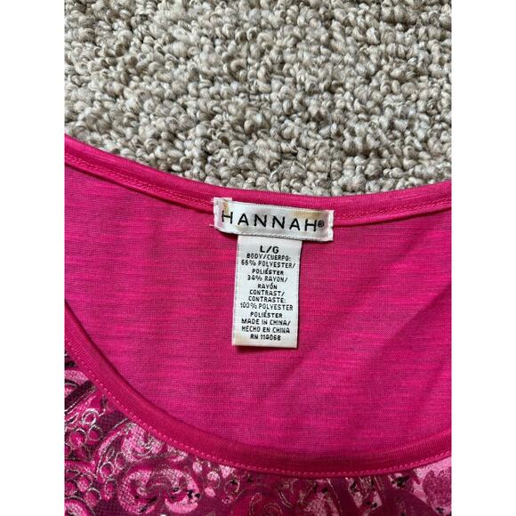 Hannah Pink Vintage Gem Stone Design Women’s Shirt Large - Picture 4 of 4